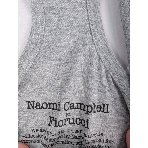 Fiorucci Shirt Womens XS Gray Naomi Campbell Tank Top NWT - Picture 6 of 8